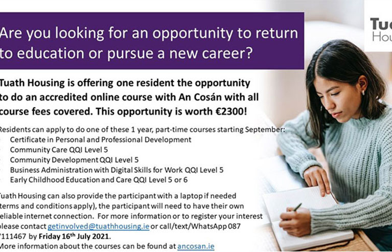 Resident Education Opportunity With An Cosán
