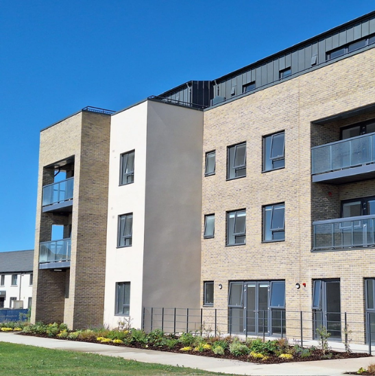 exterior of apartment block