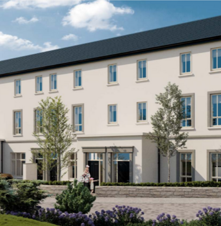 exterior CGI of duplexes with greenery