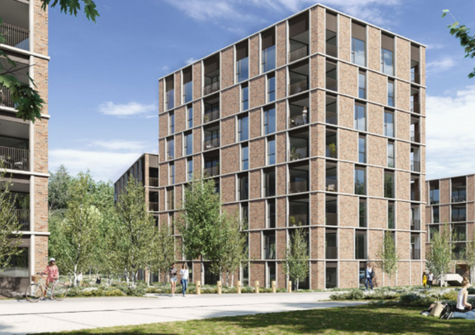 exterior CGI of apartment block