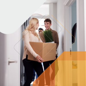 couple moving into their new home
