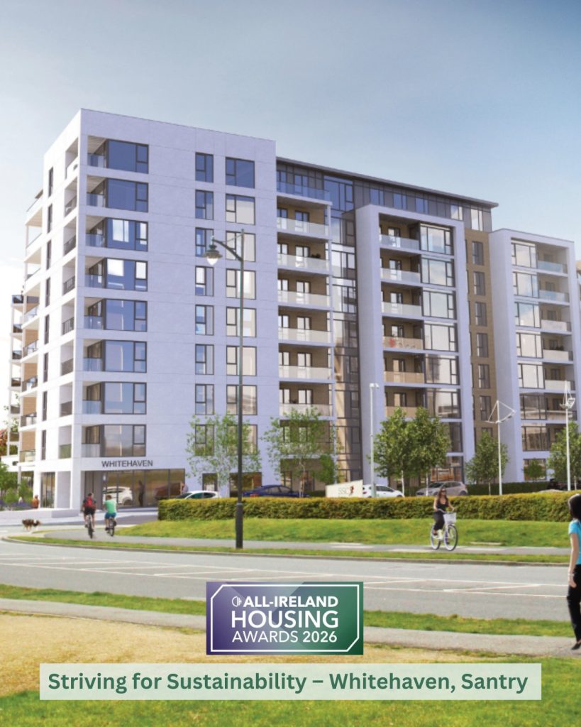 CGI of Whitehaven with decorative text