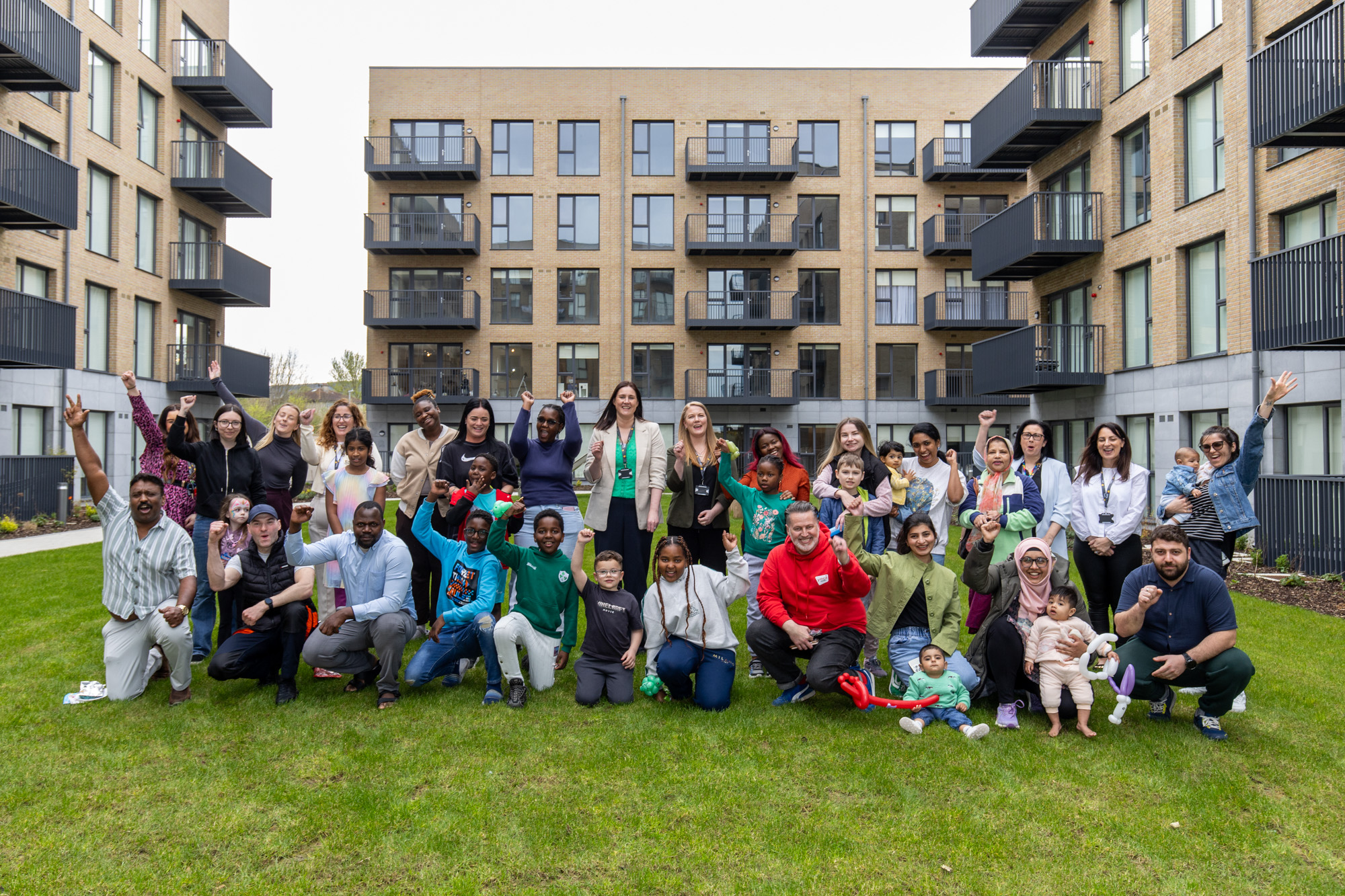 Residents celebrate the launch of Foxwood Barn community room